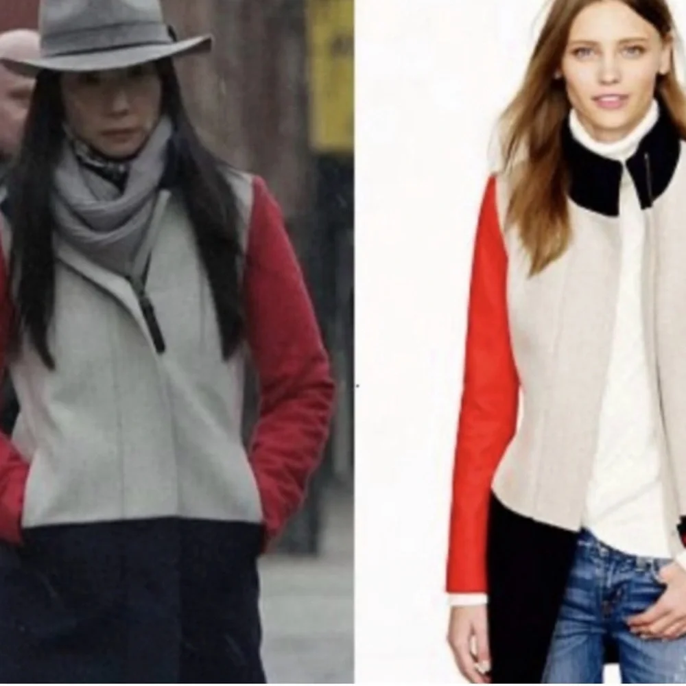 J Crew colorblock wool pea coat size 4 Petite - Picture 3 of 10